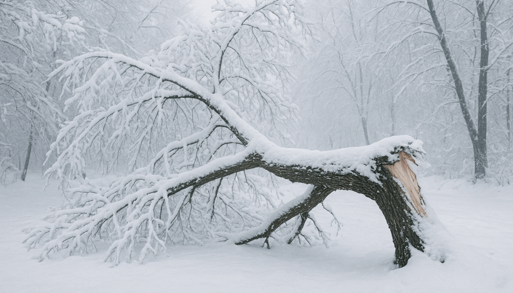 雪で木が倒れる!? 今すぐ確認すべき雪害