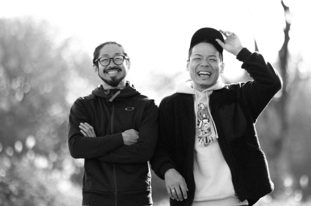 左 SEAFOREST 代表 辻 右 株式会社七八 代表 金山(広島県の戦友でありライバル)