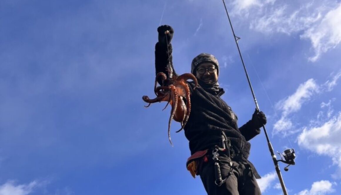 新年あけましておめでとうございます。凧揚げではなく蛸釣りです。